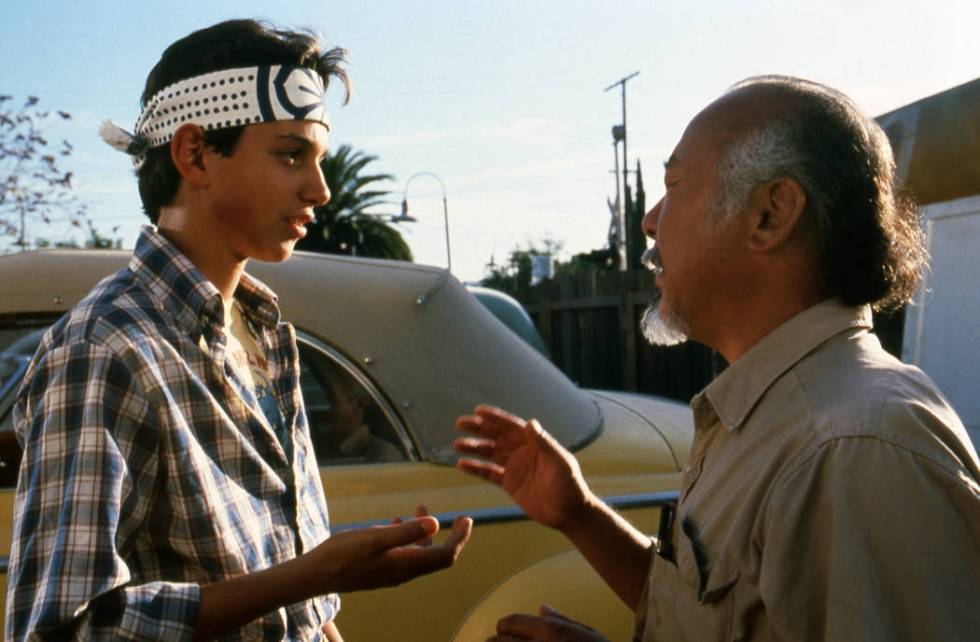 Ralph Macchio and Pat Morita star in "The Karate Kid." (Sony Pictures Entertainment)