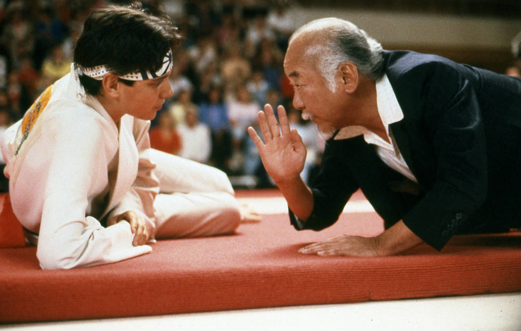 Ralph Macchio and Pat Morita star in "The Karate Kid." (Sony Pictures Entertainment)