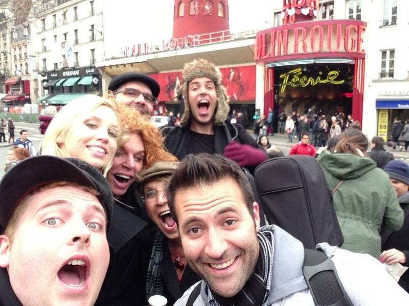 Carrot Top (Scott Thompson) with the Moreno brothers (from top) Frankie, Tony and Ricky; family ...