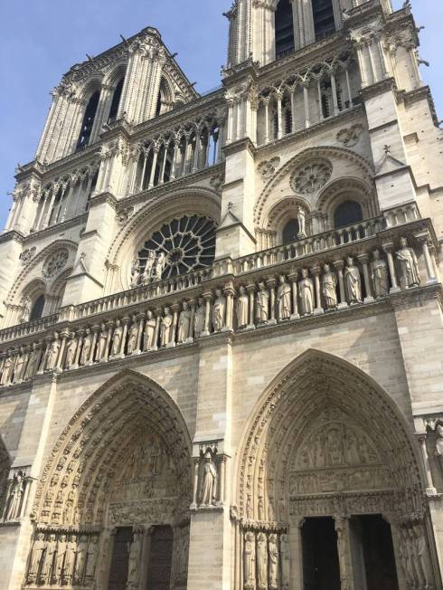 Notre Dame Cathedral in Paris is shown about 30 minutes before fire broke on Monday April 15, 2 ...