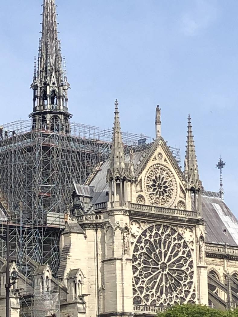 Notre Dame Cathedral in Paris is shown about 30 minutes before fire broke on Monday April 15, 2 ...