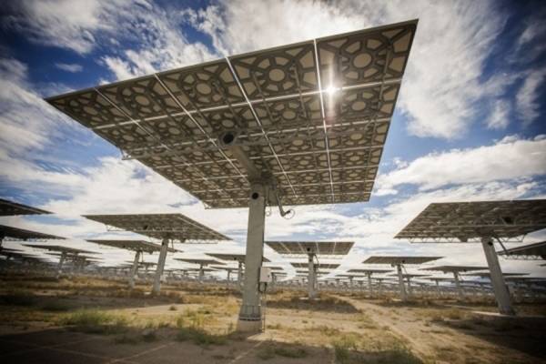 Heliostats are seen in October at the Crescent Dunes Solar Project, located on BLM land northwe ...