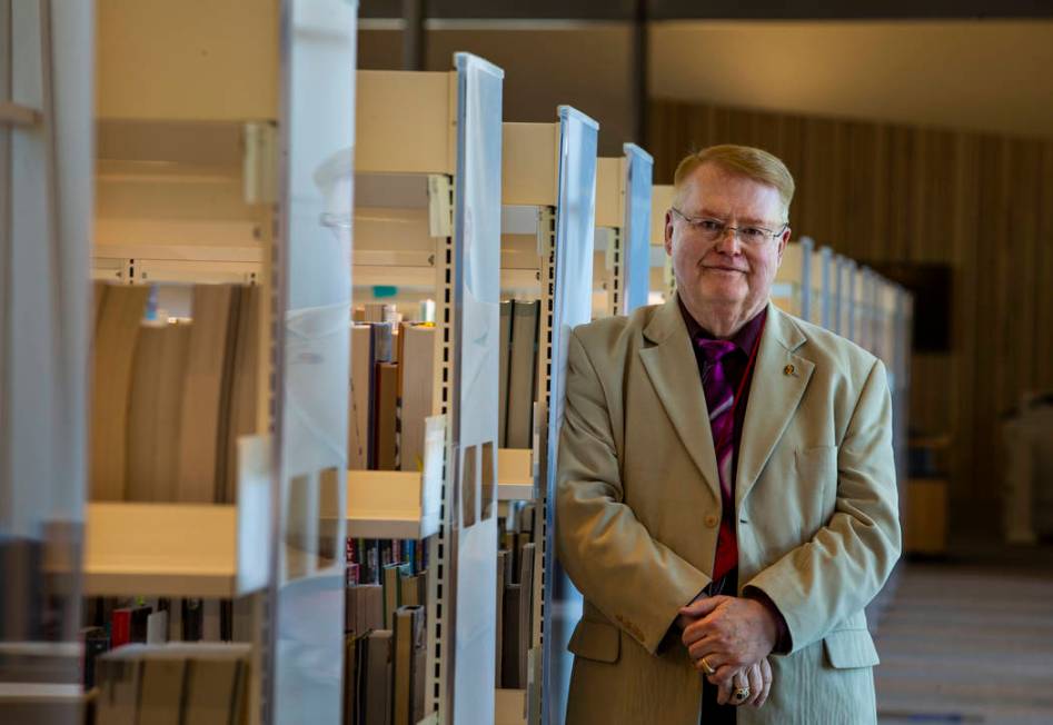 Library director Ron Heezen is pleased with the fine work completed on the new East Las Vegas L ...