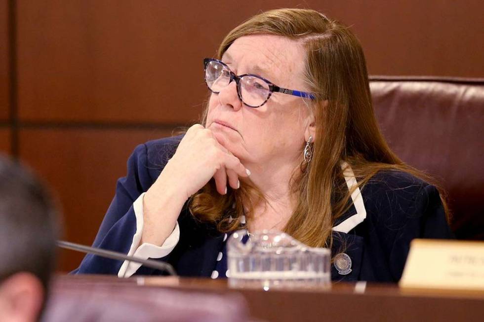 Assemblywoman Maggie Carlton, D-Las Vegas, seen in the Legislative Building in Carson City Mond ...