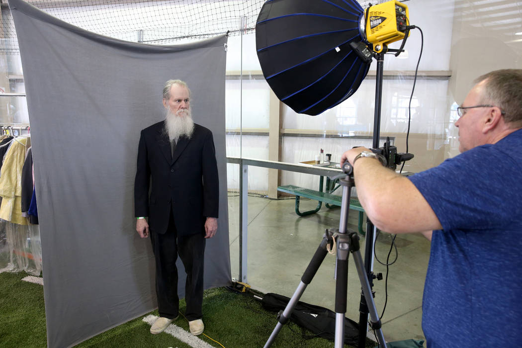 U.S. Army veteran William "Scotty" Donaldson, 58, poses for photographer Mikel Conrad ...