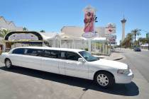 A limousine leaves A Little White Wedding Chapel at 1301 S. Las Vegas Blvd. in Las Vegas on Thu ...