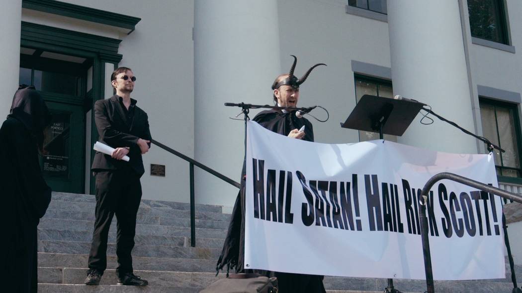 A still from Hail Satan? by Penny Lane, an official selection of the U.S. Documentary Co ...