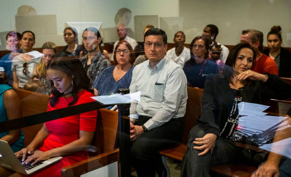 Family members and supporters watch from the gallery as former Metro officer Pamela Bordeaux, c ...