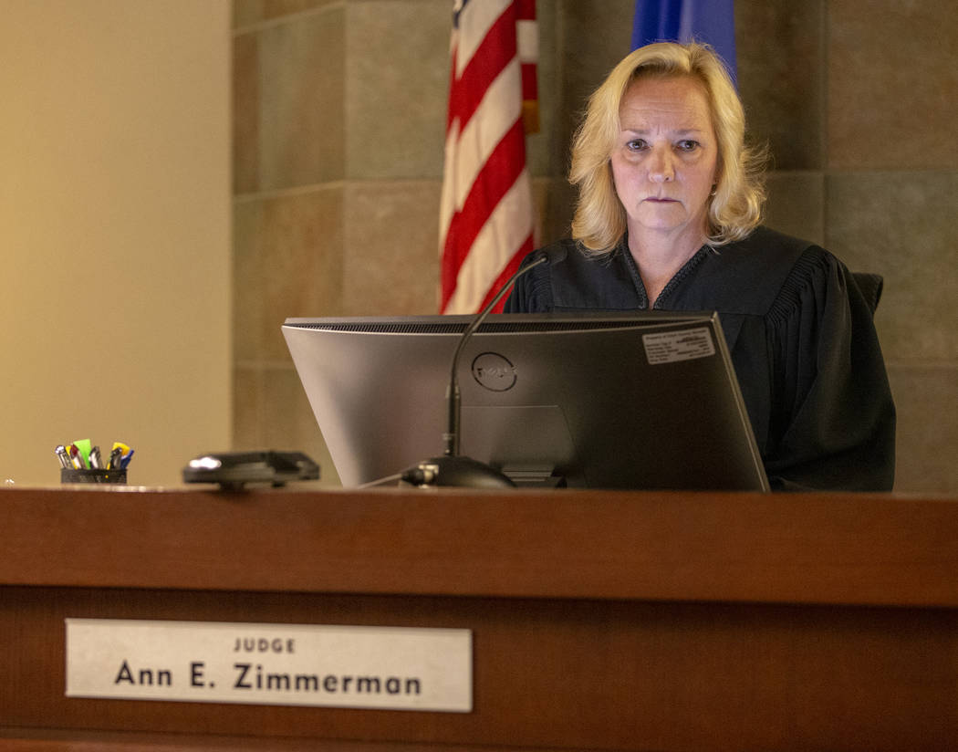 Judge Ann E. Zimmerman presides as former Metro officer Pamela Bordeaux, charged with murder, h ...
