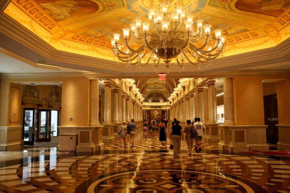 The Grand Colonade at The Venetian on the Strip in Las Vegas Thursday, April 25, 2019. The Vene ...