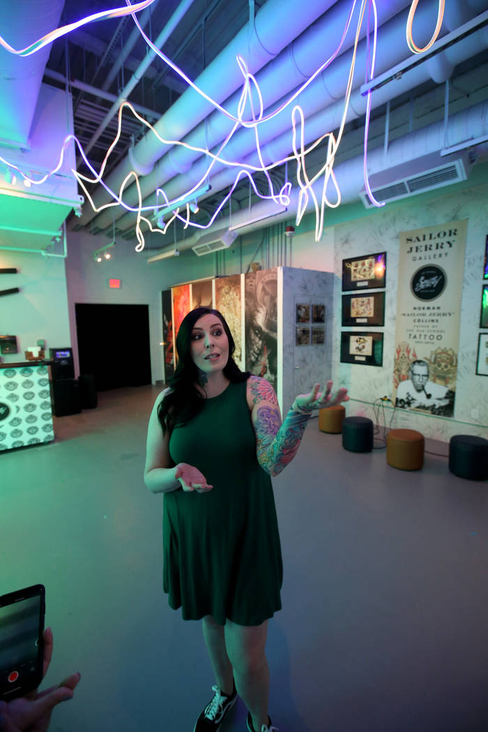 Kassandra Lopez, general manager of Tattoo'd America attraction inside Pop Vegas at the Linq Pr ...