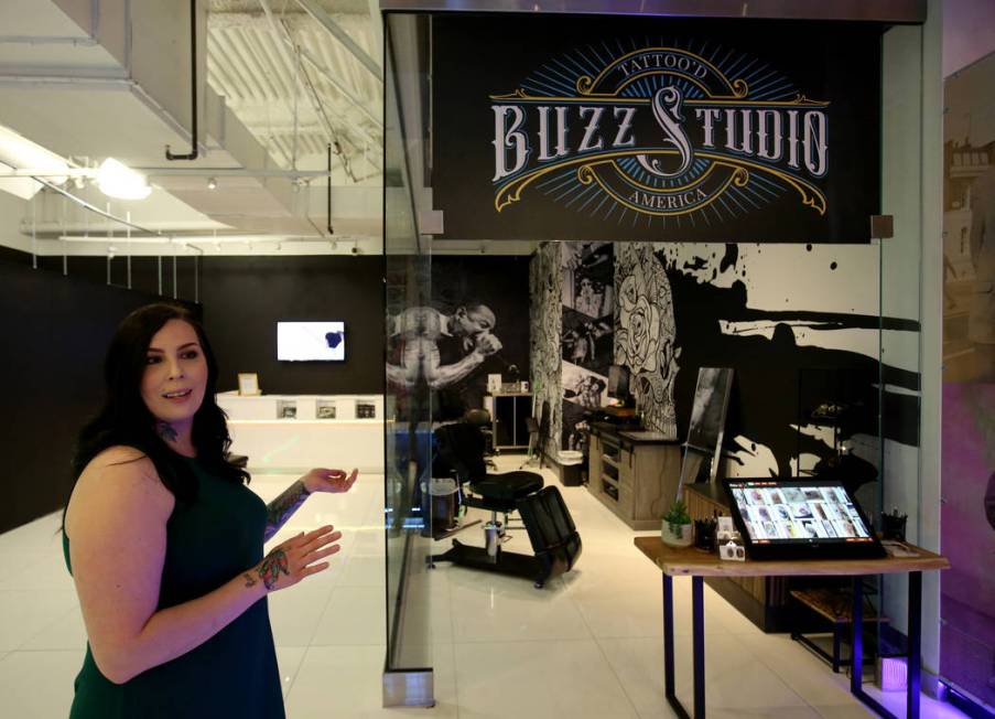 Kassandra Lopez, general manager of Tattoo'd America attraction inside Pop Vegas at the Linq Pr ...