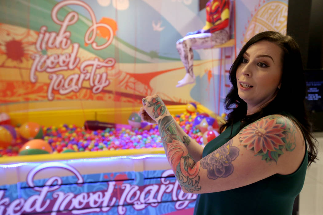 Kassandra Lopez, general manager of Tattoo'd America attraction inside Pop Vegas at the Linq Pr ...