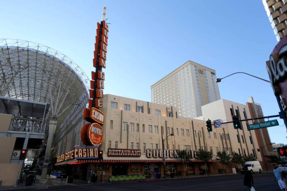 Golden Gate in downtown Las Vegas Thursday, Oct. 4, 2018. K.M. Cannon Las Vegas Review-Journal ...