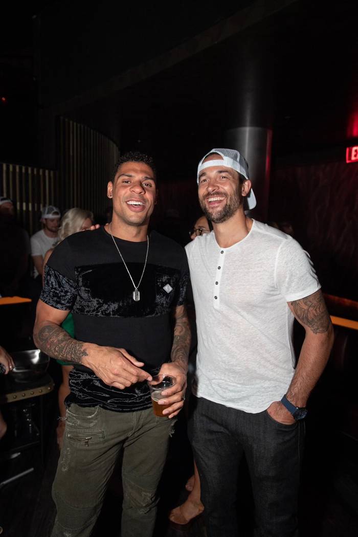 Ryan Reaves, left, and Derek Endelland of the Vegas Golden Knights are shown at the team's seas ...