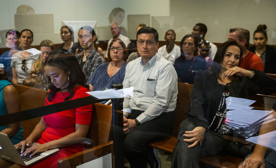 Family members and supporters watch from the gallery as former Metro officer Pamela Bordeaux, c ...