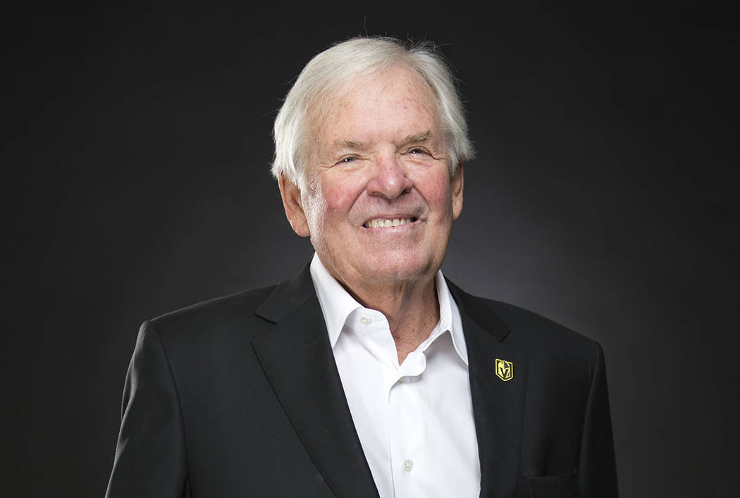 Vegas Golden Knights owner Bill Foley poses at the Review-Journal's photo studio in Las Vegas o ...