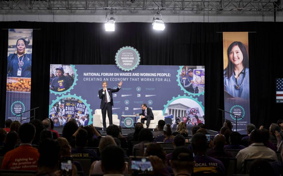 Presidential candidate and former Texas congressman Beto O'Rourke speaks during “Nationa ...