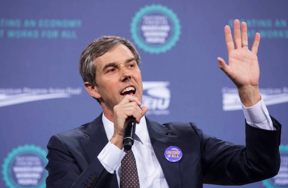 Presidential candidate and former Texas congressman Beto O'Rourke speaks during “Nationa ...