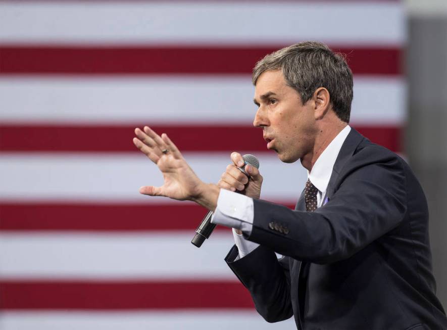 Presidential candidate and former Texas congressman Beto O'Rourke speaks during “Nationa ...