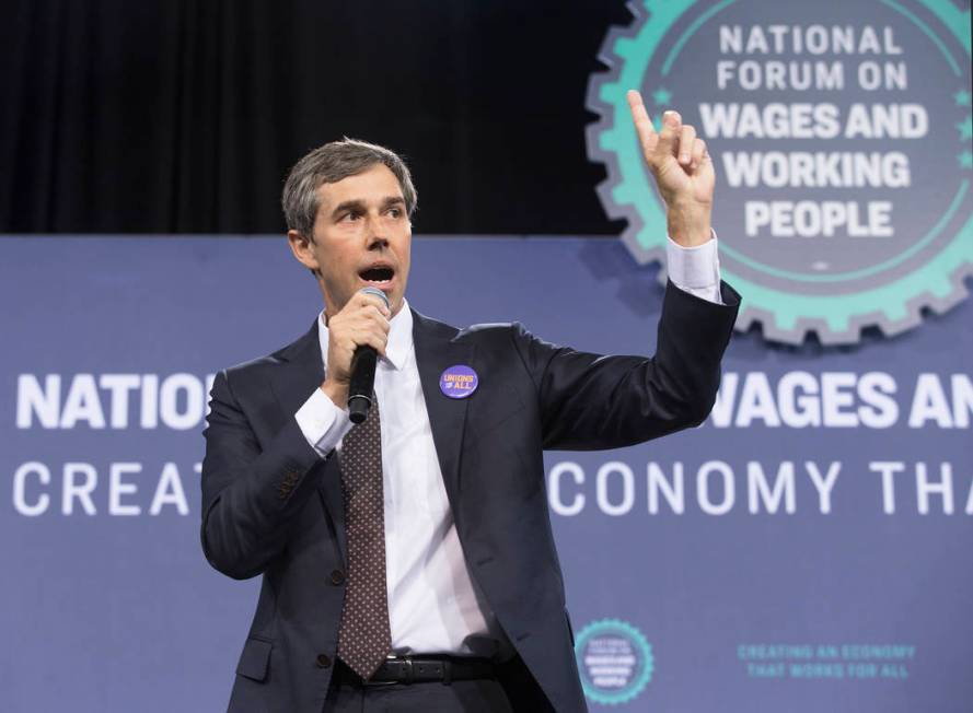 Presidential candidate and former Texas congressman Beto O'Rourke speaks during “Nationa ...