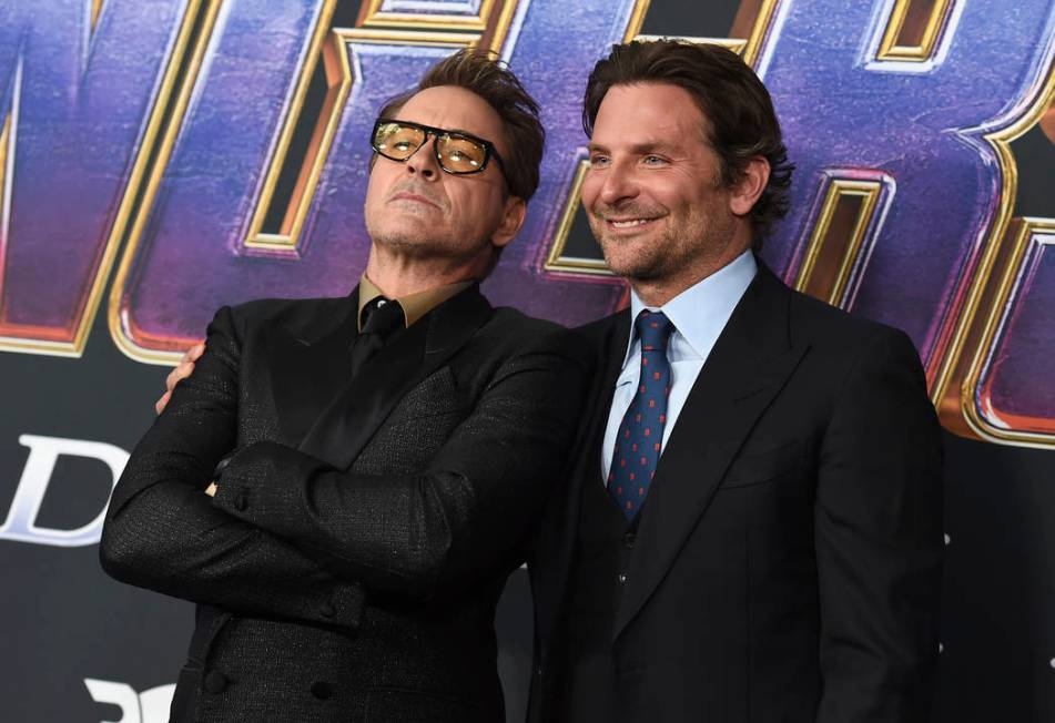 Robert Downey Jr., left, and Bradley Cooper arrive at the premiere of "Avengers: Endgame&q ...