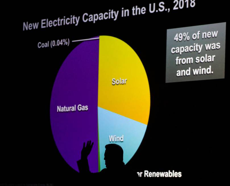 Former U.S. Vice President Al Gore, bottom/middle, discusses climate change on Tuesday, April 3 ...