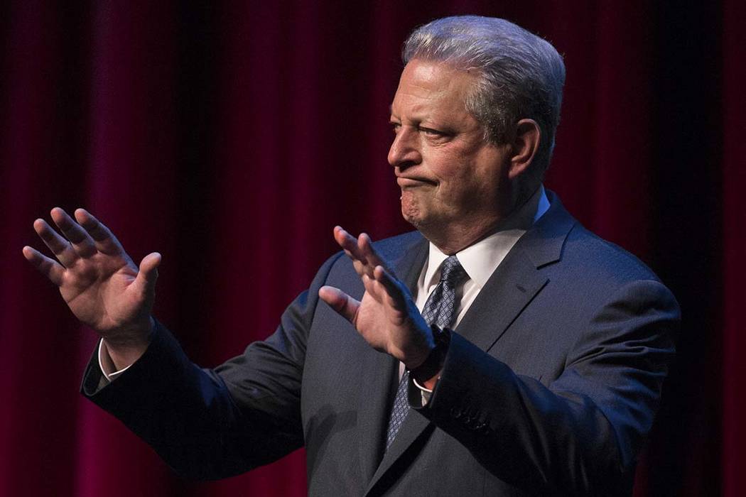 Former U.S. Vice President Al Gore discusses climate change on Tuesday, April 30, 2019, at UNLV ...