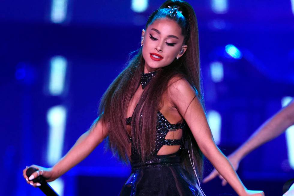 Ariana Grande performs at Wango Tango at Banc of California Stadium on Saturday, June 2, 2018, ...