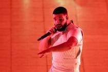 Drake performs during the Aubrey & the Three Migos Tour at State Farm Arena on Friday, Nove ...