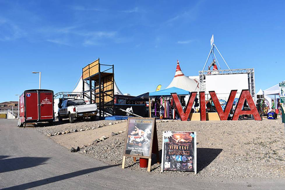 Viva Fest set up at Cornerstone Park in Henderson on Thursday, April 18. Rachel Spacek/ Las Veg ...