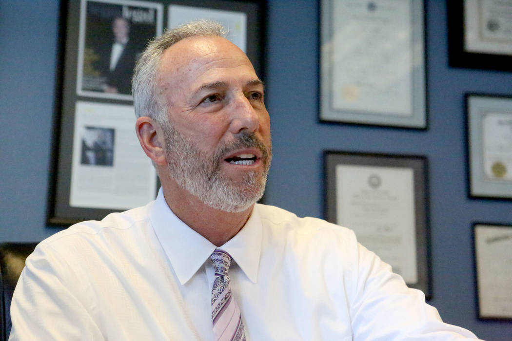 In an interview in his office on Monday, May 6, 2019, Clark County District Attorney Steve Wolf ...