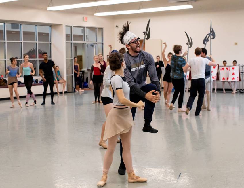 Betsy Lucas and Steven Goforth as Alice and King of Hearts in Alice (In Wonderland) by Septime ...