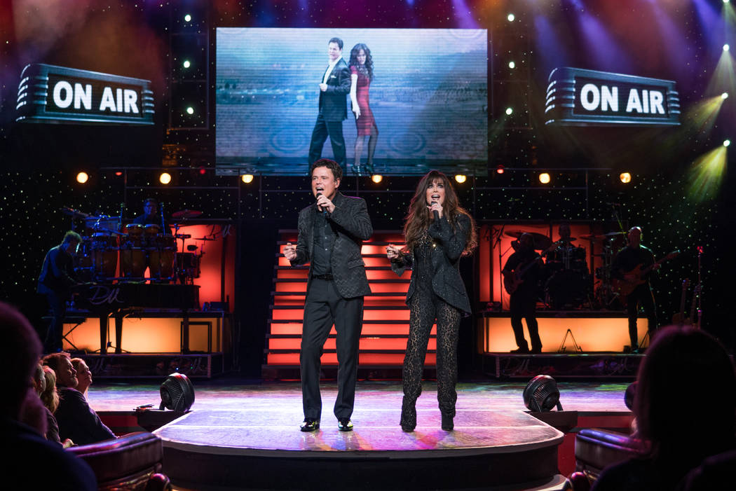 Marie Osmond and Donny Osmond perform in their Las Vegas show at the Flamingo Las Vegas. The du ...