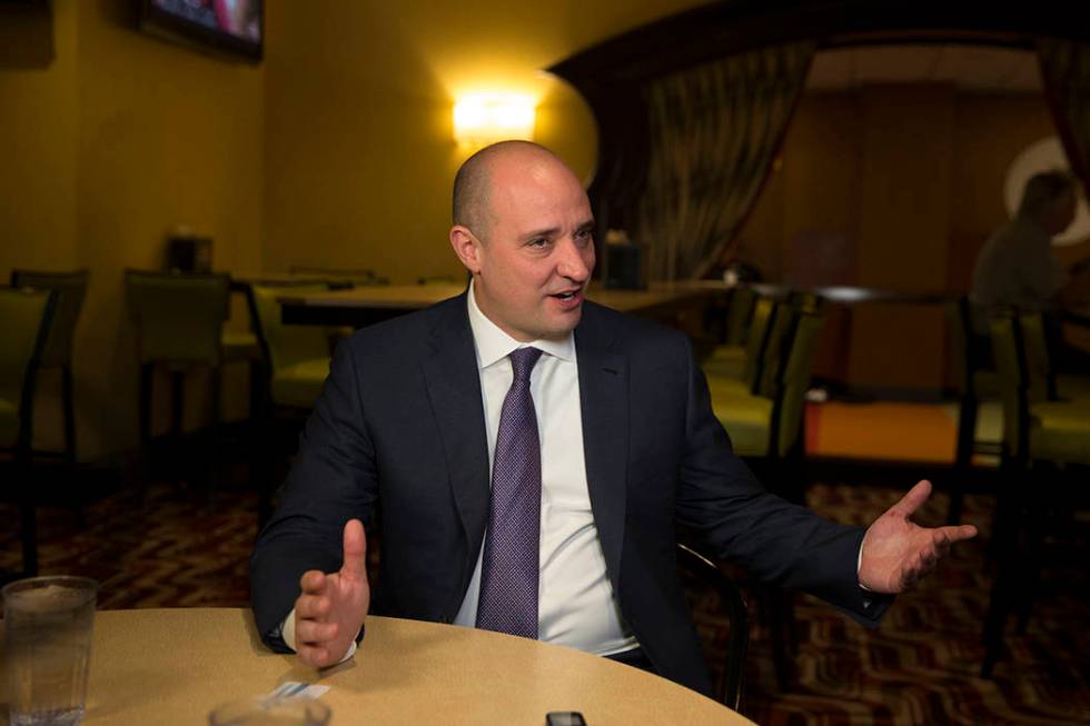 Matt Maddox, the newly appointed CEO of Wynn Resorts Ltd., during an interview with Review ...