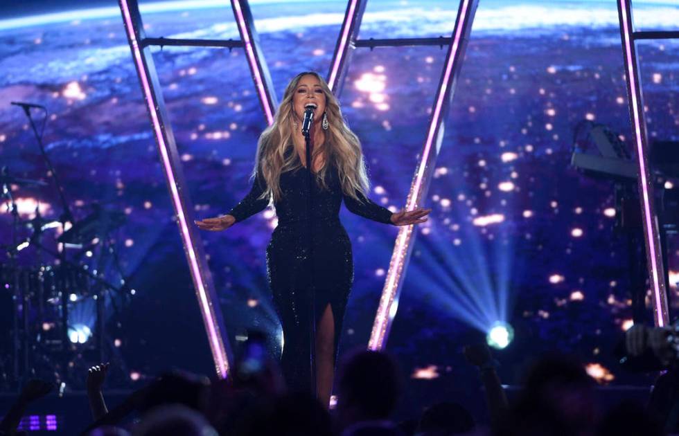 Mariah Carey performs a medley at the Billboard Music Awards on Wednesday, May 1, 2019, at the ...