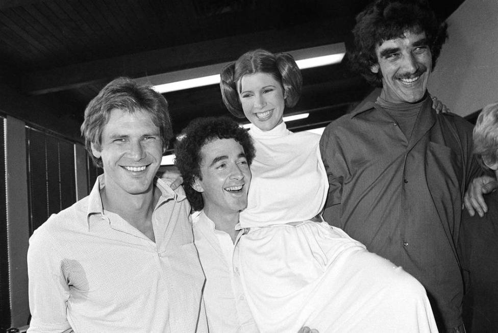 Actor Harrison Ford, left, who played Han Solo in the move "Star Wars," is pictured w ...