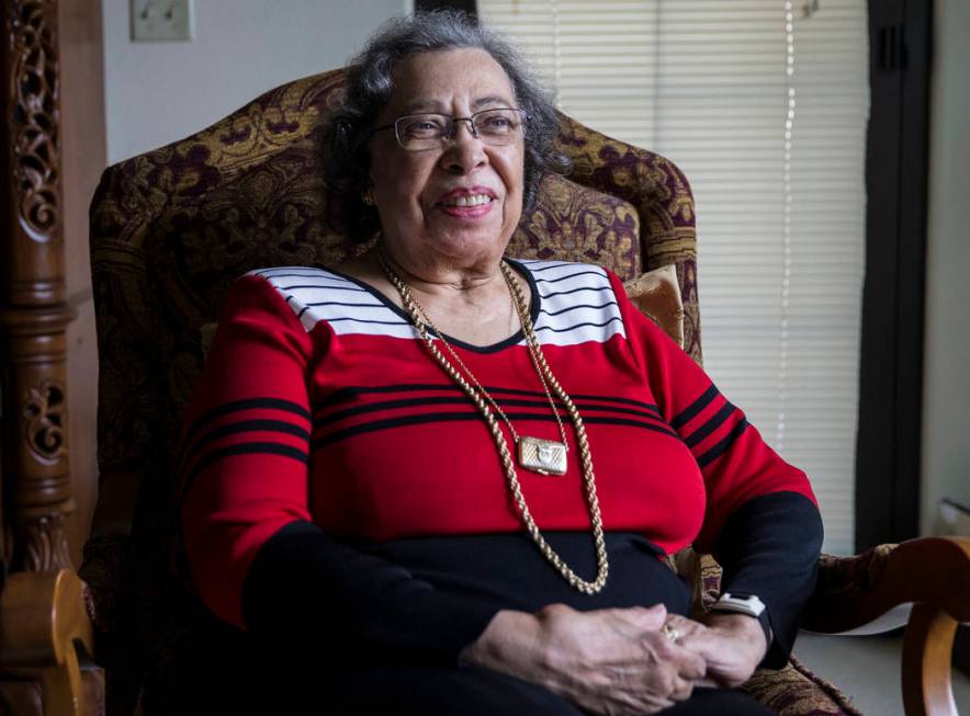 Carolyn Booker, mother of Sen. Cory Booker, D-N.J, at her home on Friday, May 3, 2019, in Las V ...