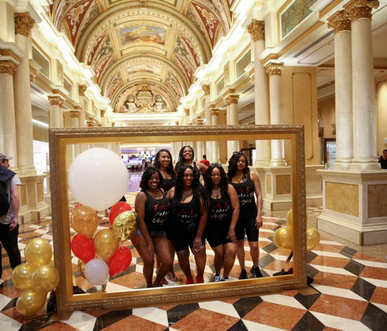 Friends from Chicago, from left, Sheronda Farrow, Marquita Maclin, Lakieda Blakely, Juanita Min ...