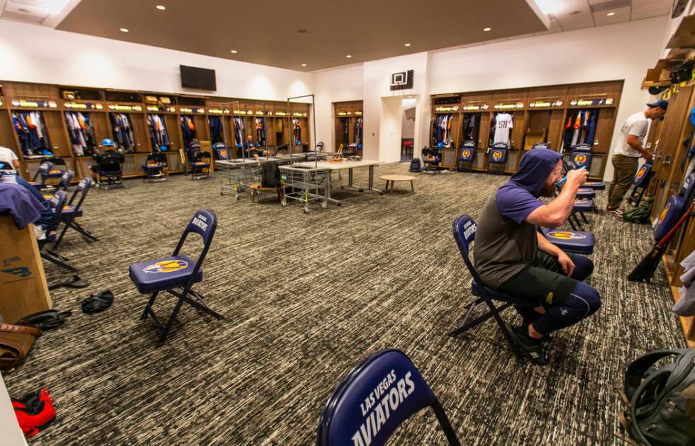 The Aviators clubhouse at the Las Vegas Ballpark is one of many amenities to help players devel ...