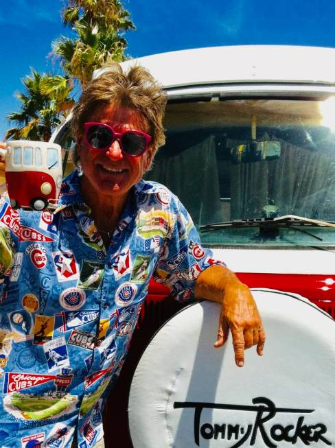 Tommy Rocker is shown with his 1970 VW Bus, and corresponding mug. (Tommy Rocker)