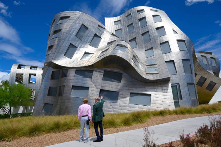 Raiders owner Mark Davis is shown with Larry Ruvo at the Cleveland Clinic Lou Ruvo Center for B ...