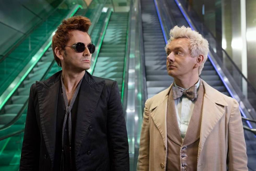 David Tennant and Michael Sheen star in "Good Omens." (Sophie Mutevelian/Amazon)