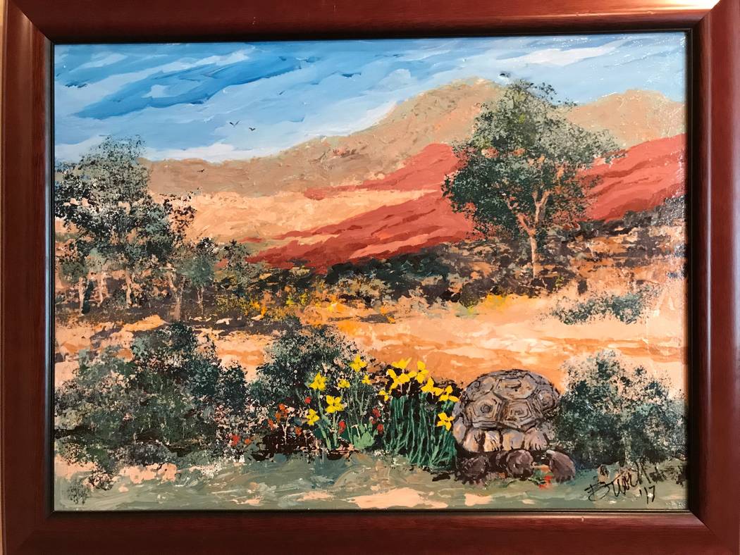"Maxine," a painting by Rob Tuvell. Tuvell is the featured artist at Red Rock Canyon Conservati ...