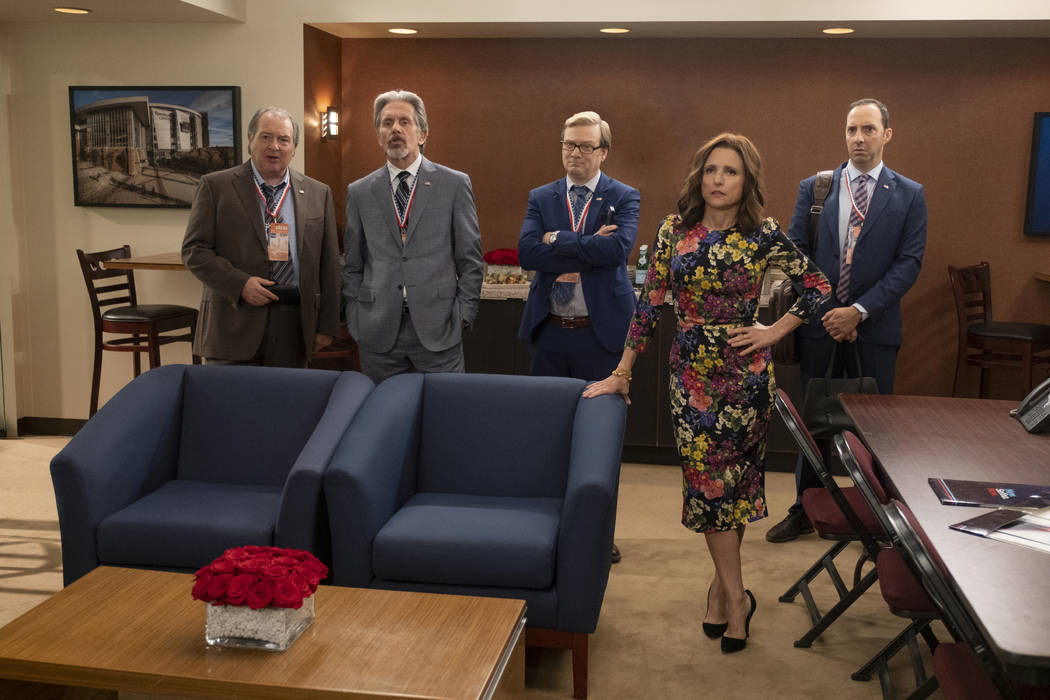 Kevin Dunn, Gary Cole, Andy Daly, Julia Louis-Dreyfus, Tony Hale in "Veep." (Colleen ...
