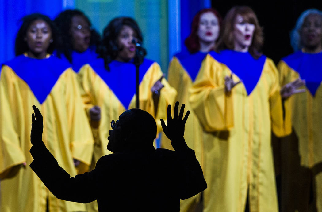 The Las Vegas Mass Choir performs at the 14th Annual HRC Las Vegas Dinner on Saturday, May 11, ...