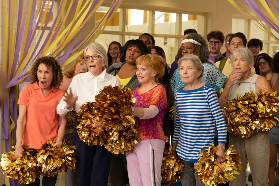 This image released by STXfilms shows Rhea Perlman, from foreground left, Diane Keaton, Jacki W ...