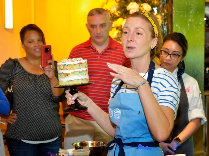 Chef Christina Tosi of Milk Bar is shown during a pastry-making demonstration at Rose. Rabbit. ...