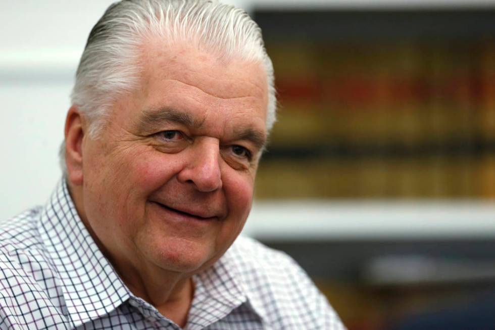 Nevada Gov. Steve Sisolak. (Cathleen Allison/Las Vegas Review-Journal)