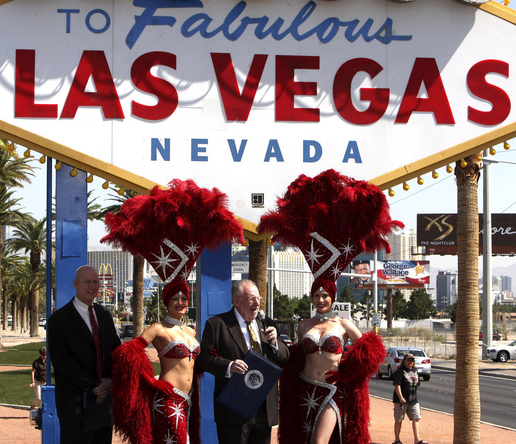 Las Vegas Mayor Oscar Goodman along with Clark County Commissioner Larry Brown made a proclamat ...